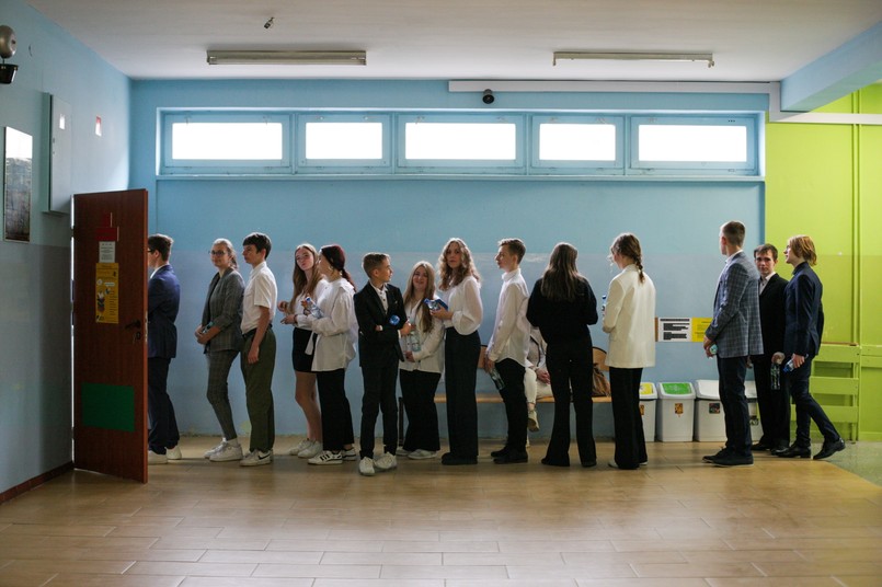 Uczniowie przed egzaminem ósmoklasisty w Gorzowie Wielkopolskim