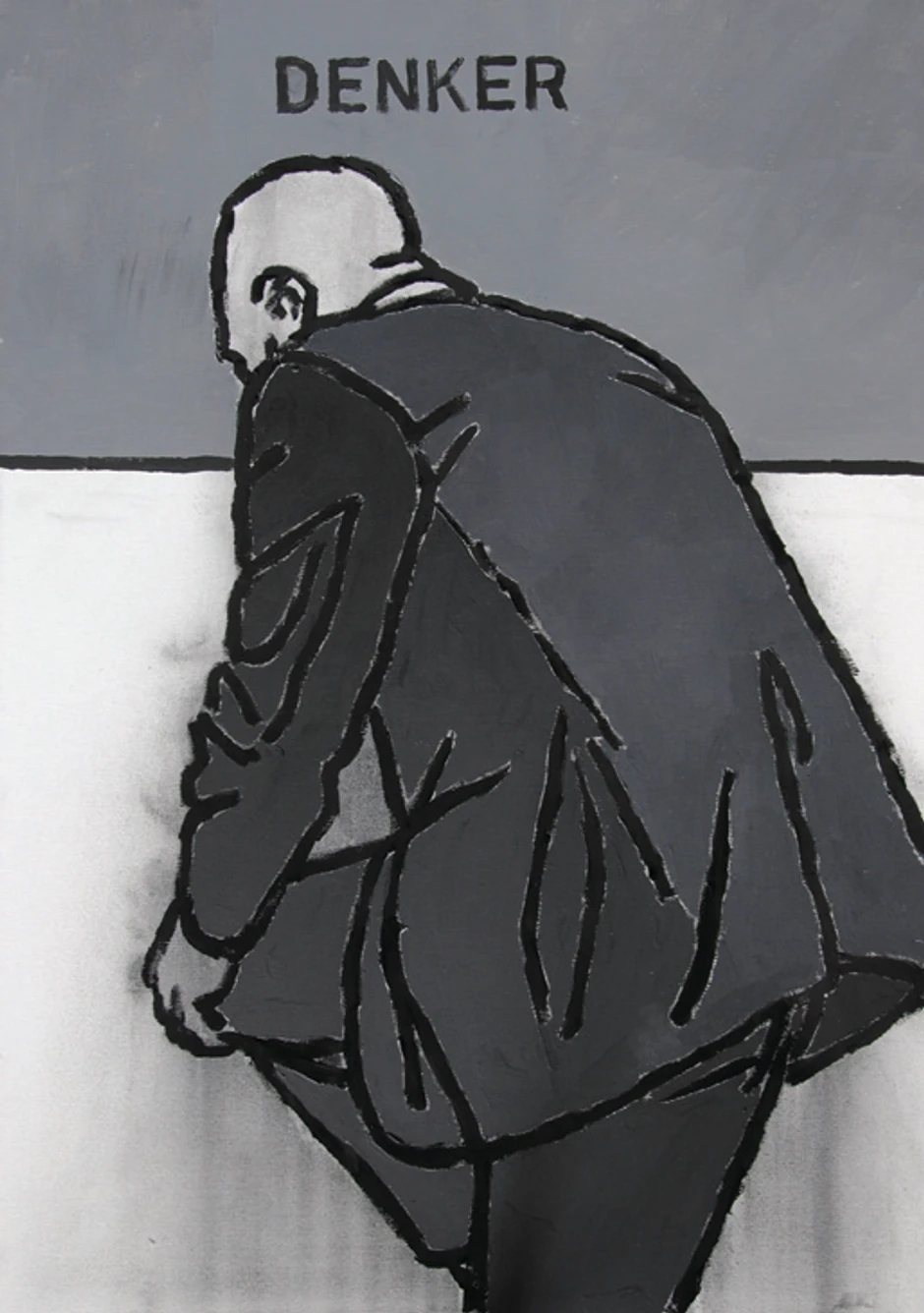 "Denker", 2017, ulje-pigment na platnu, 100x70