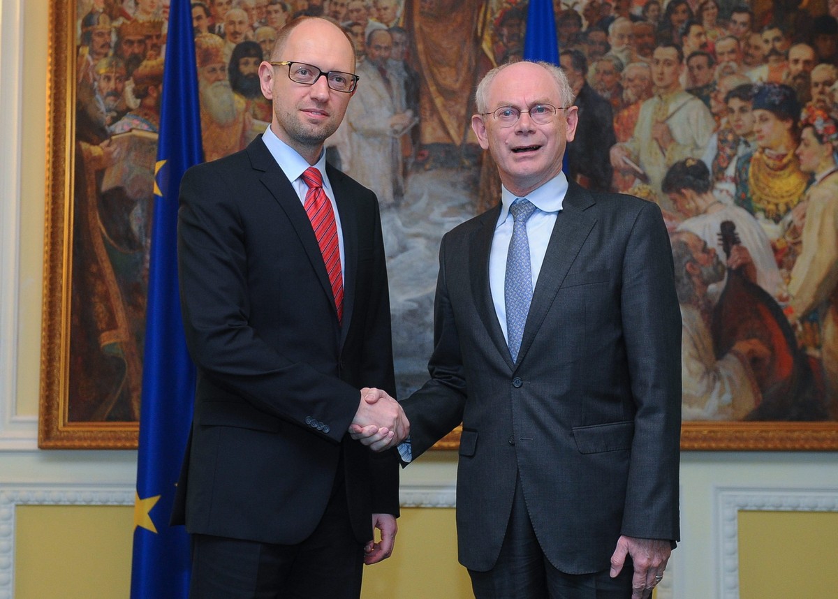 Arsenij Jaceniuk i Herman Van Rompuy