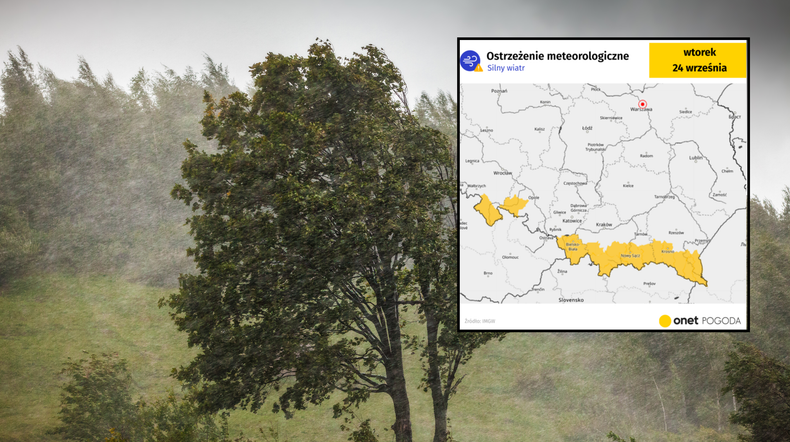 To koniec spokojnej pogody. Są żółte alerty (mapa: IMGW)