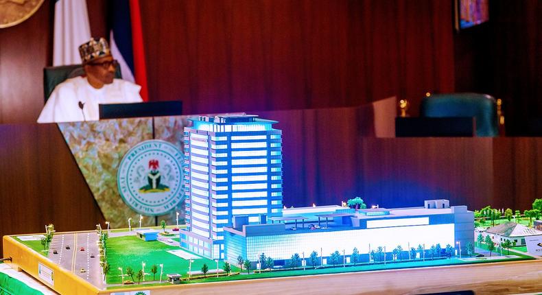 President Muhammadu Buhari inaugurates 17-Storey NCDMB building, pledges more infrastructure to come. [Twitter/@OfficialNCDMB]