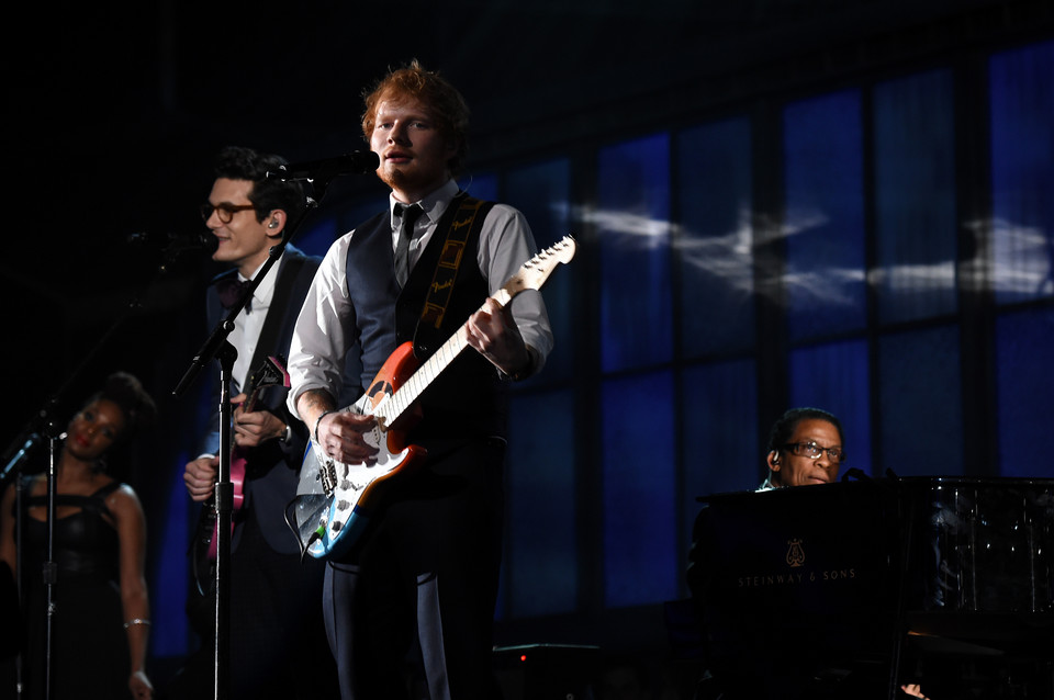 John Mayer i Ed Sheeran na Grammy 2015