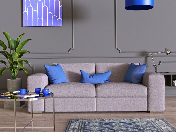 Sofa marki Livingroom – tapicerka z poliestru stworzonego z butelek PET