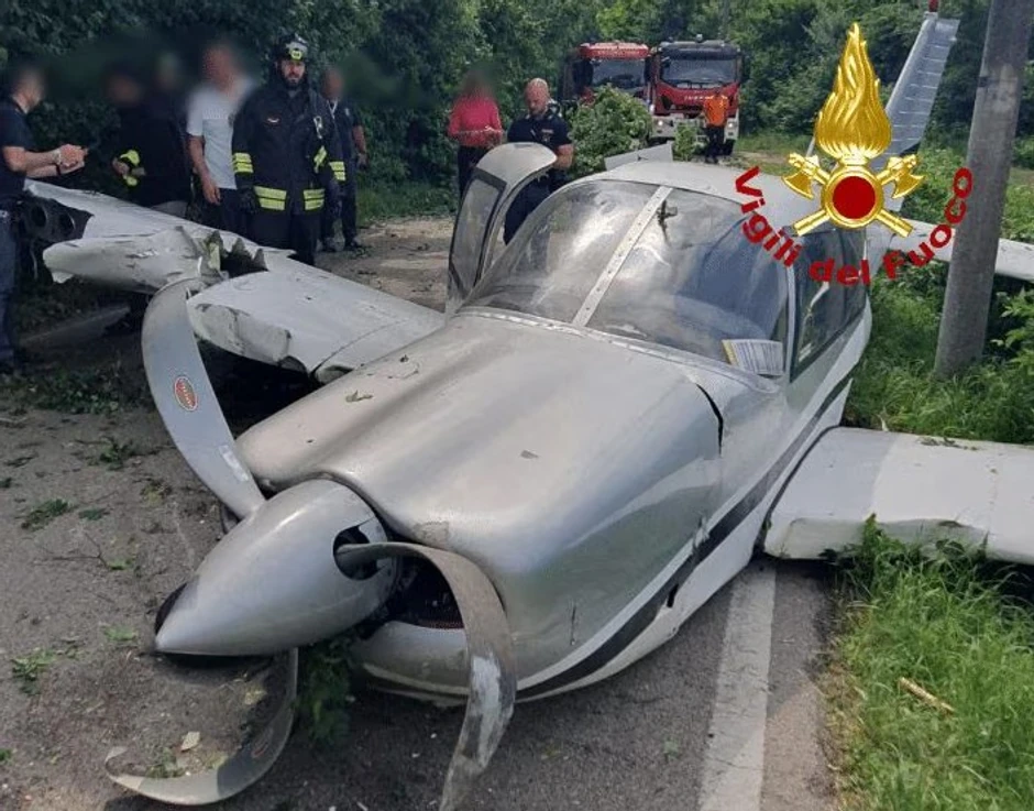 Avion sleteo na ulicu kod Padove