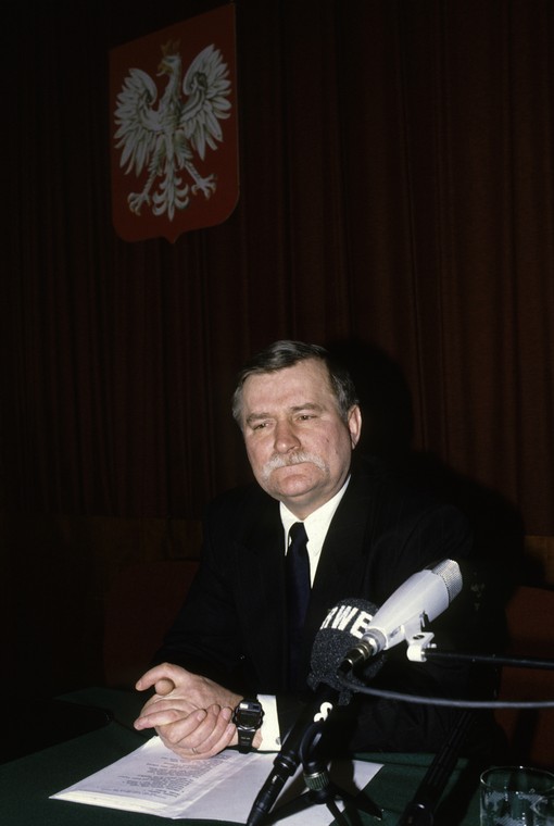 Lech Wałęsa w 1992 r. (podczas wizyty w Niemczech)