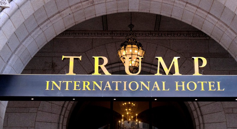 The north entrance of the Trump International Hotel in Washington.