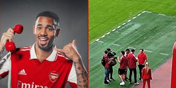 Arsenal new boy Gabriel Jesus spotted in full Gunners kit at the