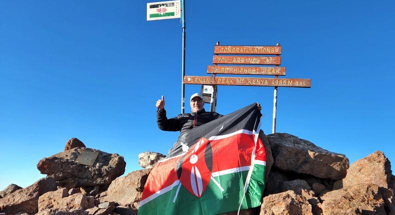 CS Najib Balala overjoyed after conquering Mt Kenya