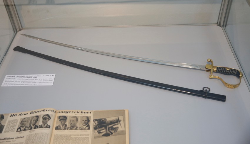 Nemačka oficirska sablja generala Lera, komandantu 4. vazduhoplovne flote koja je 6. aprila 1941. bombardovala Beograd