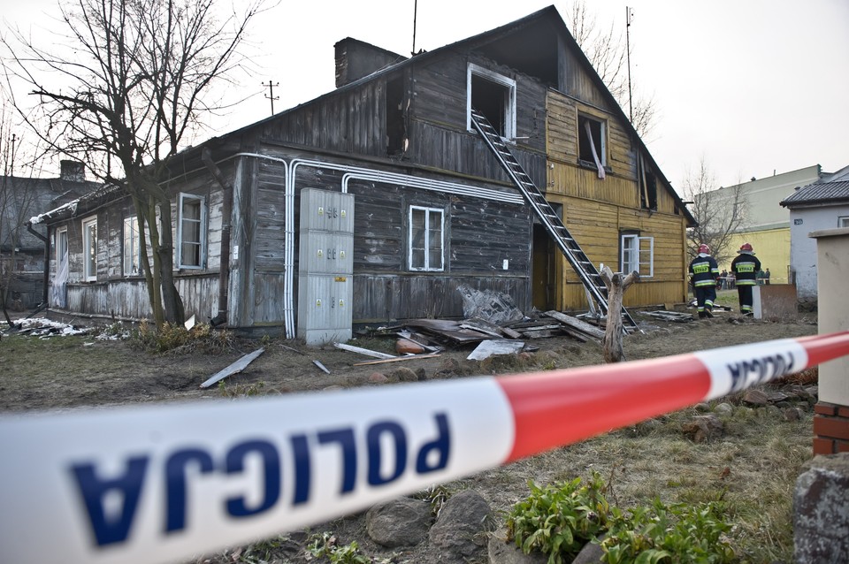 Pożar domu w Białej Podlaskiej