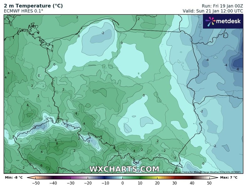 Temperatura w rejonach podgórskich zbliży się do 5 st. C