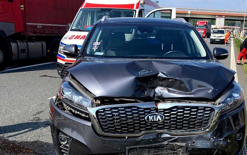 Cofał na autostradzie i z zębami rzucił się na poszkodowanego