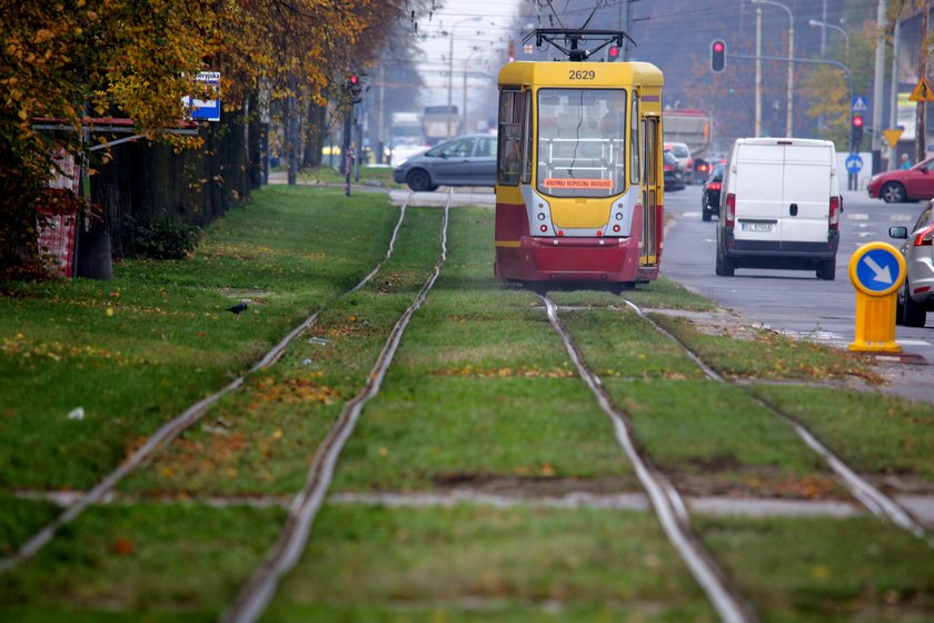 Legionów, Cmentarna i Srebrzyńska w Łodzi bez tramwaju