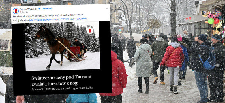 Turyści w Zakopanem łapią się za kieszenie. Za kulig trzeba zapłacić krocie