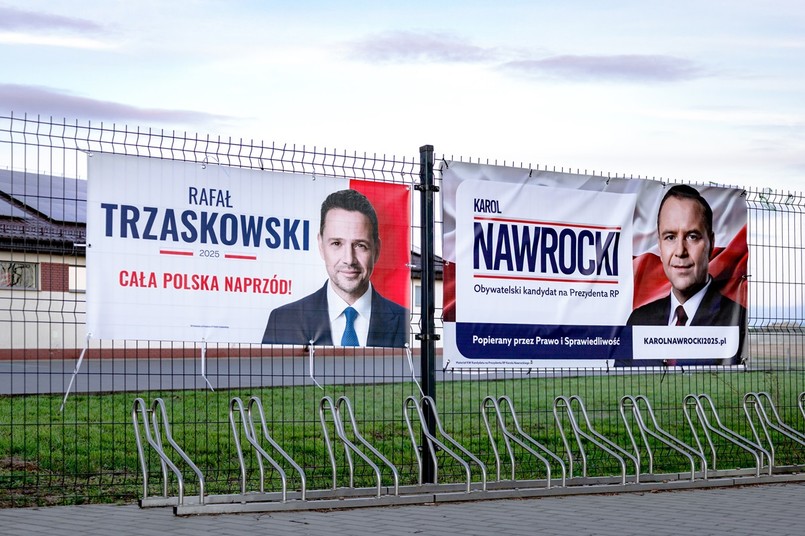 wybory prezydenckie 2025 sondaż druga tura trzaskowski nawrocki mentzen