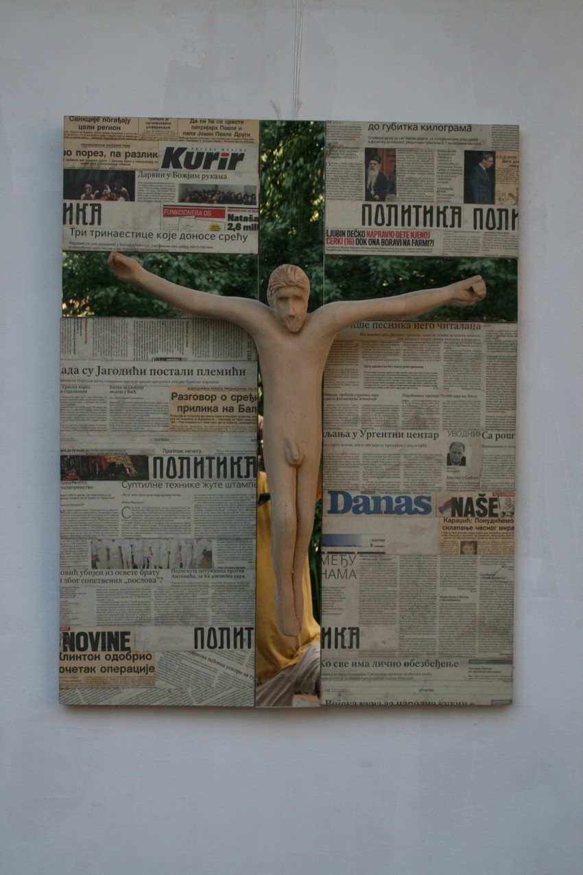 Rade Marković, Srpsko raspeće, mix media, 60x80cm, 2014.