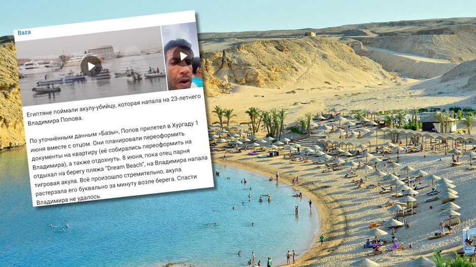 Plaża w Hurghadzie (Screen: Telegram/bazabazon)