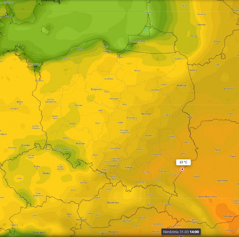 "Od piątku prognozowana maksymalna temperatura przekroczy 20 stopni Celsjusza" - przekazało IMGW