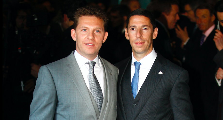 Nick (l) and Christian Candy, currently being sued by former friend Mark Holyoake.