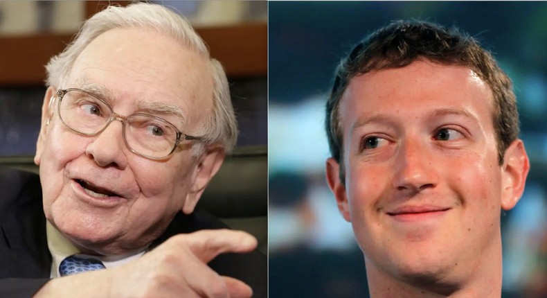 Warren Buffett and Mark Zuckerberg.AP Images; Reuters/Robert Galbraith