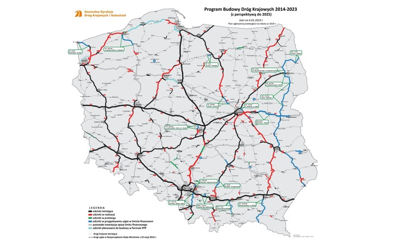 GDDKiA: w 2019 r. przetargi na budowę dróg o wartości 20 mld zł