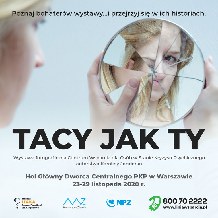 Karolina Jonderka, "Tacy jak TY": wystawa fotograficzna Centrum Wsparcia dla Osób w Stanie Kryzysu Psychicznego