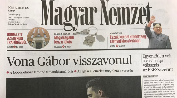 Megszűnik a Magyar Nemzet /Fotó: Blikk