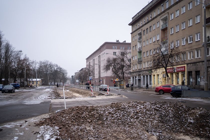 Remont ul.Wojska Polskiego - robotników nie widać, ale... przebudowa trwa