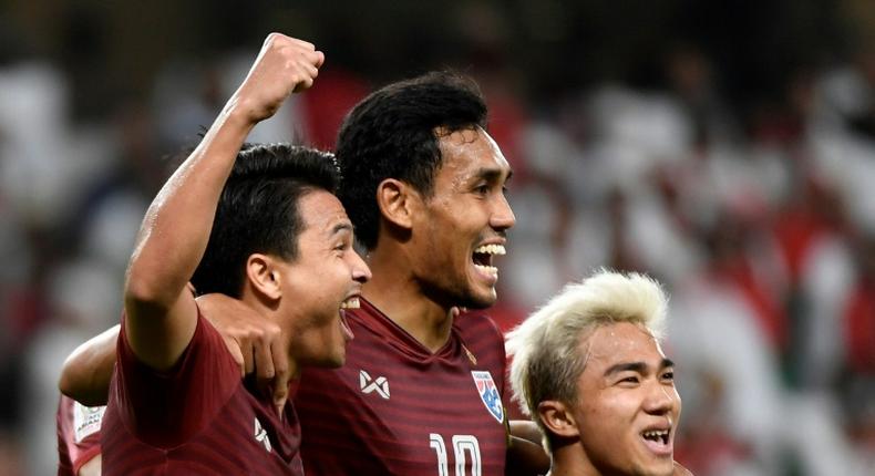 Chanathip Songkrasin, the bleach-blond 'Thai Messi' (R) has been one of the players of the Asian Cup so far