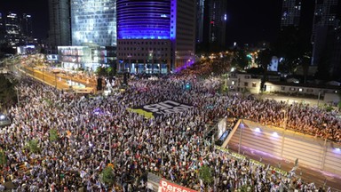 Nie ustają masowe protesty w Izraelu w obronie sądownictwa. Tysiące ludzi na ulicach w całym kraju [ZDJĘCIA]