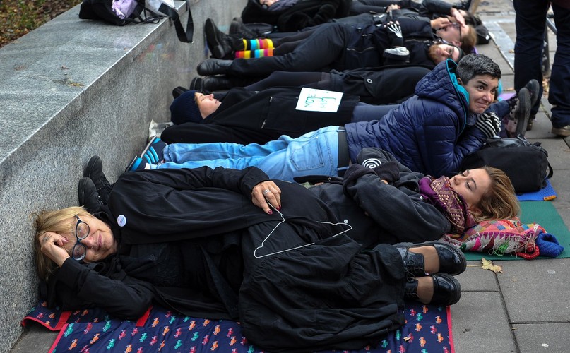 Nietypowy protest przed Sejmem