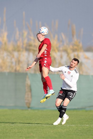 Andrejs Ciganiks w sparingu Widzewa z Dynamem Czeskie Budziejowice