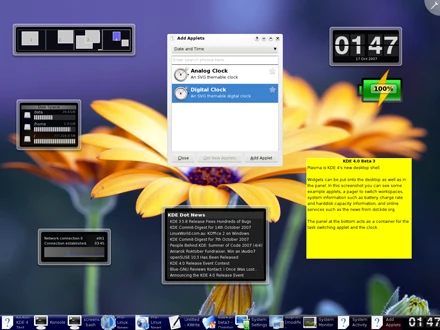 KDE to środowisko graficzne przypominające Windowsa 7.