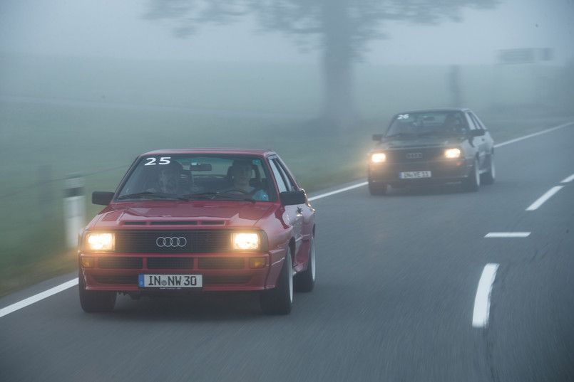 Czerwień tornado, alpejska biel, niebieski Kopenhaga, malachitowa zieleń i czarny - to kolory Audi Sport quattro. Auto było zadebiutowało w 1983 roku w czasie salonu samochodowego we Frankfurcie.