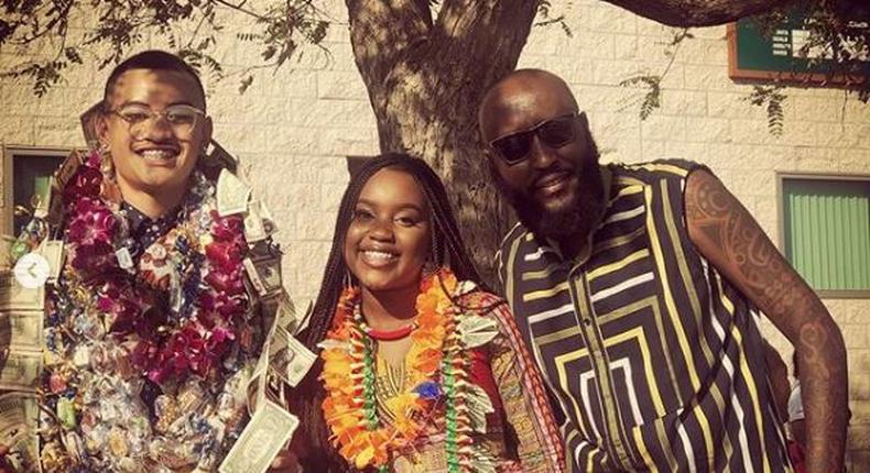 Shaffie Weru with his Daughter Milan. Shaffie Weru flies to US to celebrate daughter’s graduation