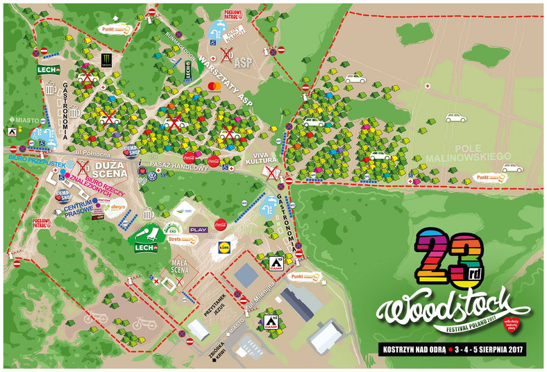 Przystanek Woodstock - Mapa