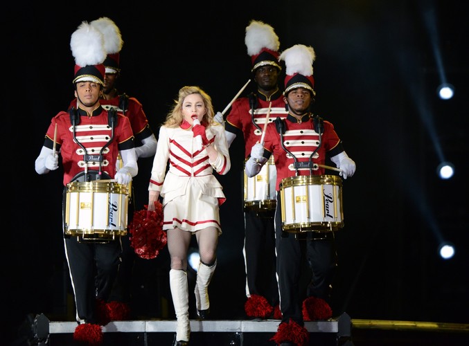 Madonna podczas koncertu w Wiedniu