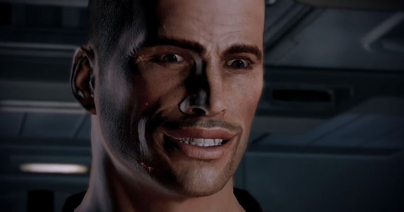 Mimika twarzy Sheparda często niedomagała
