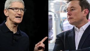 Tim Cook and Elon MuskJustin Sullivan/Getty Images and Philip Pacheco/AFP via Getty Images