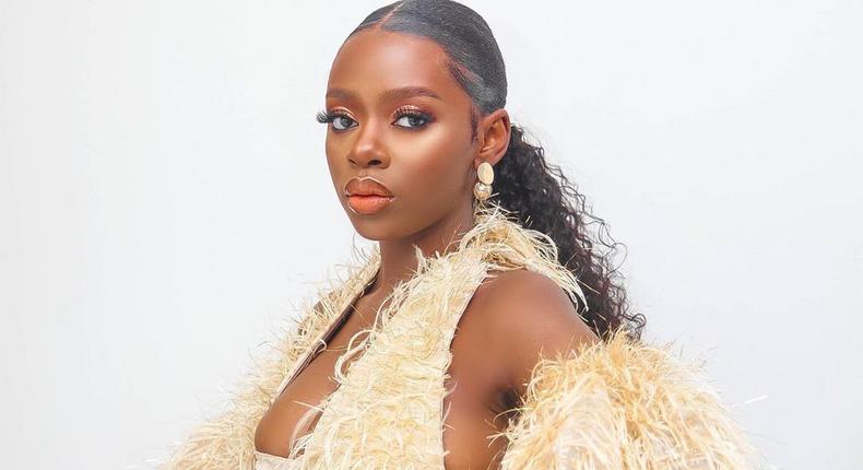 Former housemate of the reality TV show, Big Brother Naija, Diane dazzles fans and followers on social media with cleavage-baring photos. [Instagram/DianeRussett]