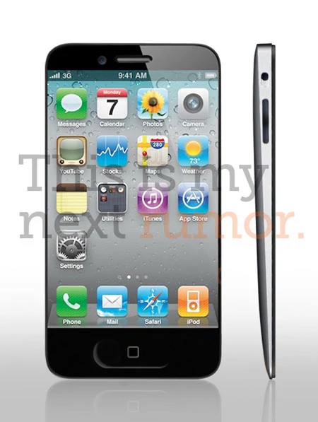 Cienki iPhone 5 w kształcie kropli? To jedna z wielu nieoficjalnych koncepcji na wygląd nowego telefonu od Apple, opublikowana na krótko przed ujawnieniem iPhone'a 4S. thisismynext.com.