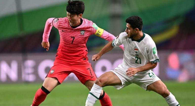 South Korea's Son Heung-min (left) said the result was 'very hard to accept' Creator: Jung Yeon-je