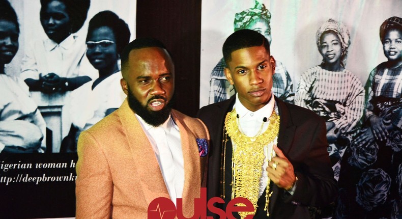 Noble Igwe and Denola Grey at Lagos Fashion and Design Week 2015