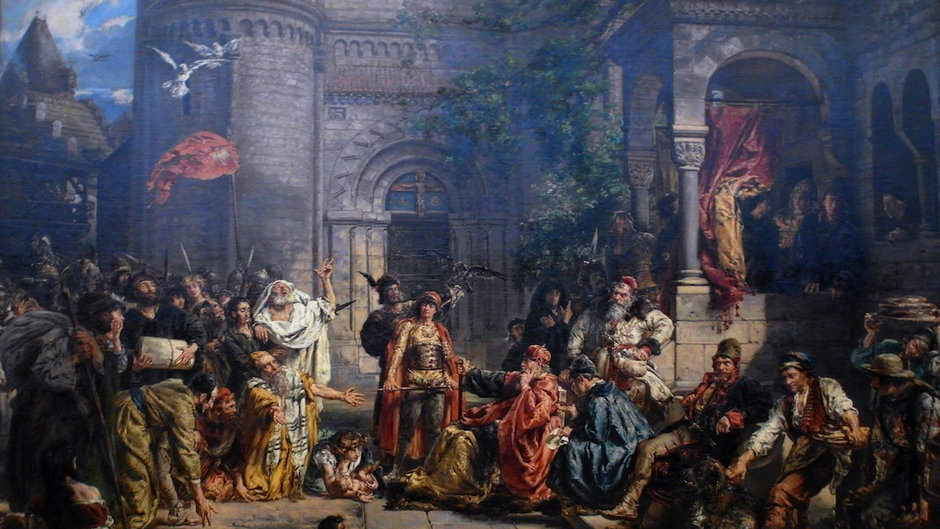 Przyjęcie Żydów (1096), Jan Matejko