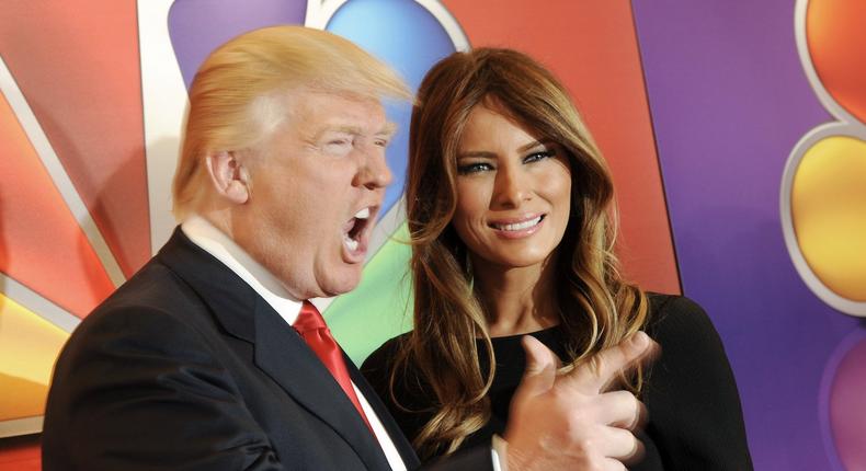 Donald Trump Melania NBC Celebrity Apprentice