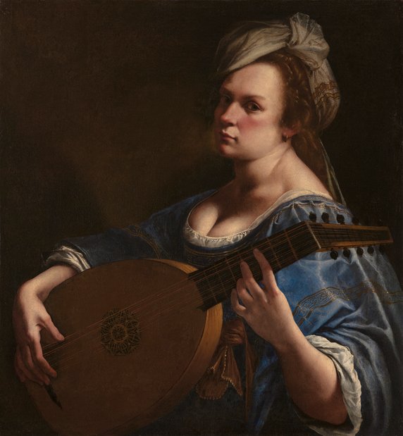 Artemisia Gentileschi, "Self Portrait as a Lute Player" ("Zuzanna i starcy", ok. 1615-18)