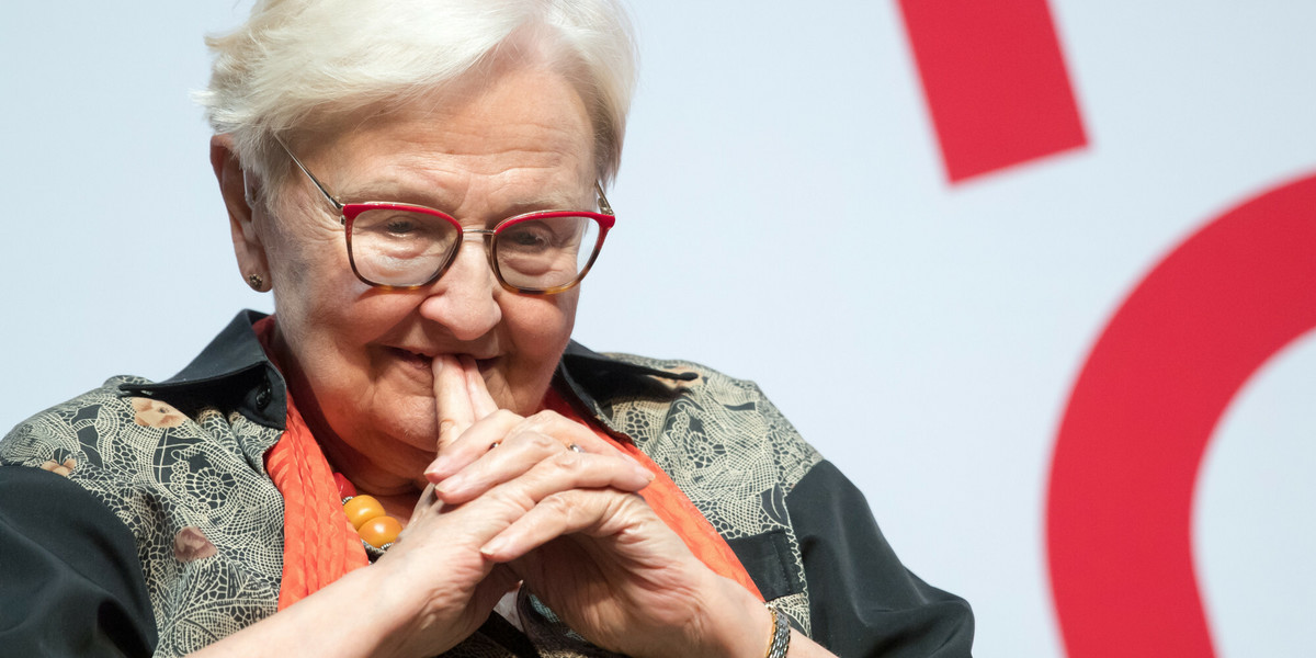 Prof. Ewa Łętowska w sierponiu 2023 r. podczas obchodów 43. rocznicy  podpisania Porozumień Sierpniowych w Gdańsku