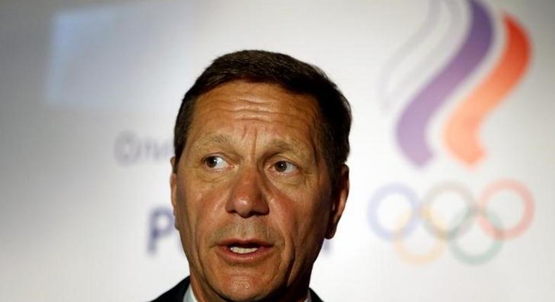 Russian Olympic Committee head Alexander Zhukov speaks during a news conference following a meeting of the executive board of the Russian Olympic Committee in Moscow, Russia, July 20, 2016. REUTERS/Sergei Karpukhin