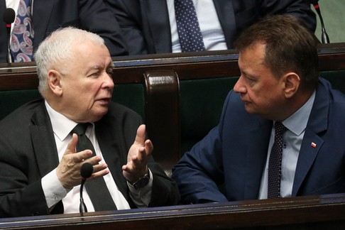 Jarosław Kaczyński i Mariusz Błaszczak