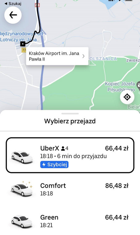 Koszt taksówki na lotnisko 